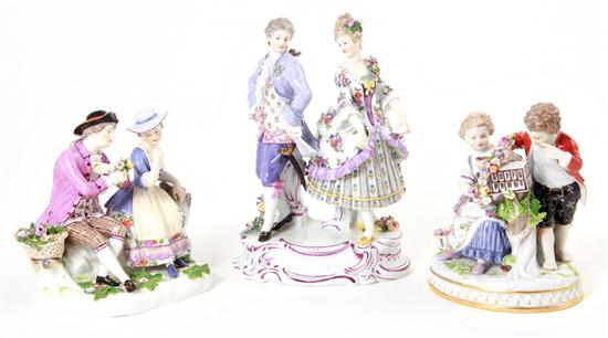 Meissen porcelain figures of