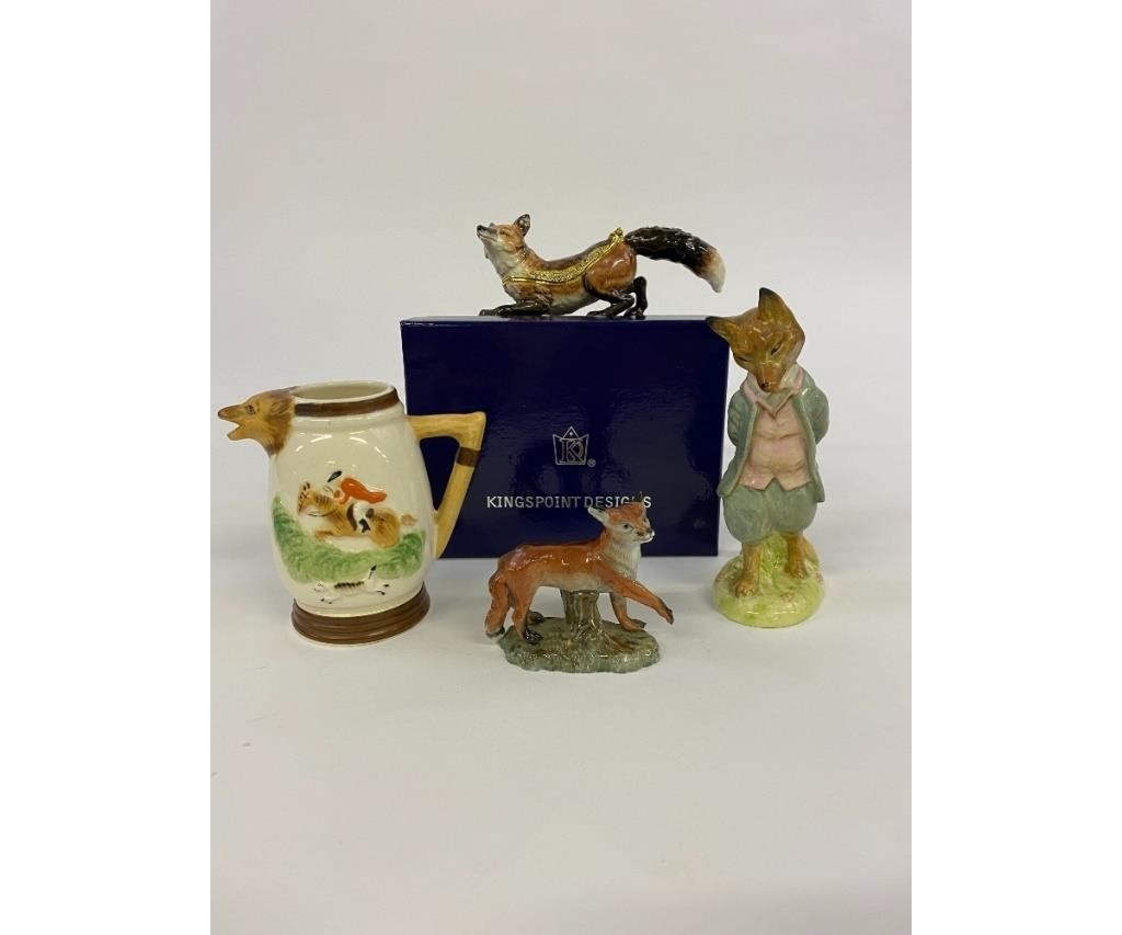 Meissen porcelain fox 2.25"h x