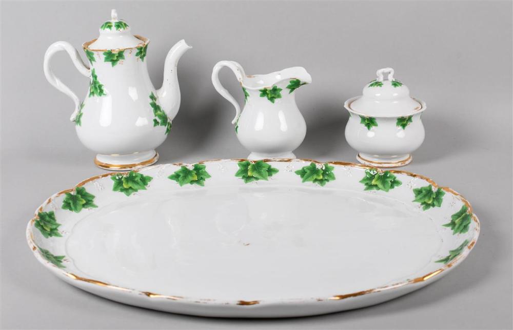 MEISSEN PORCELAIN GREEN AND GILT