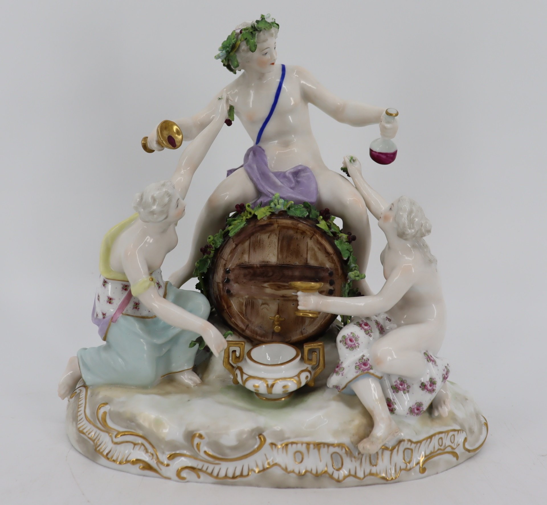 MEISSEN PORCELAIN GROUPING "BACCHUS