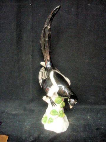 MEISSEN Porcelain Magpie. As