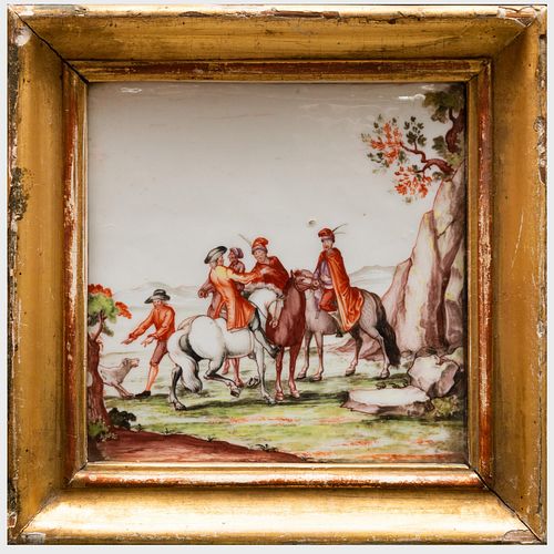 MEISSEN PORCELAIN PLAQUEFramed. The