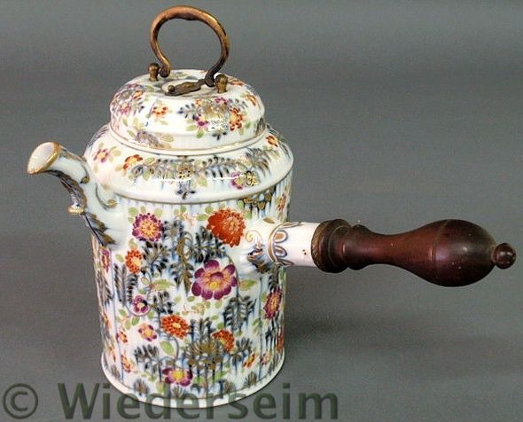 Meissen porcelain pot with colorful