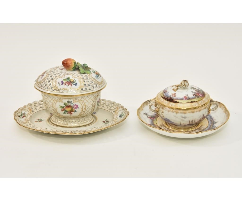 Meissen Porcelain sauce tureen with