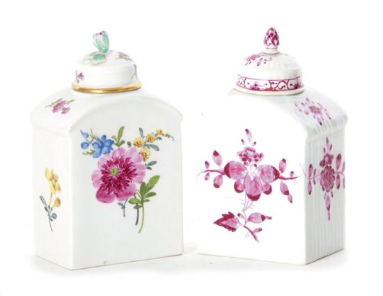 Meissen porcelain tea caddies