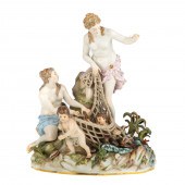 MEISSEN PORCELAIN TRITON CATCH