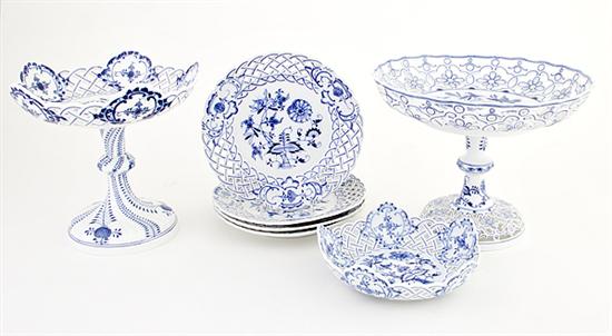Meissen reticulated Blue Onion