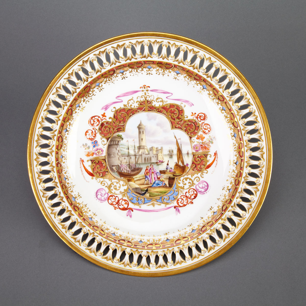 Meissen Reticulated Plate 19th