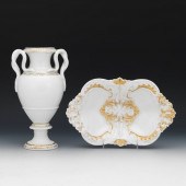 MEISSEN 'SCHLANGENVASEN' GILT