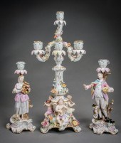 MEISSEN SEVEN-LIGHT 'MUSICAL P
