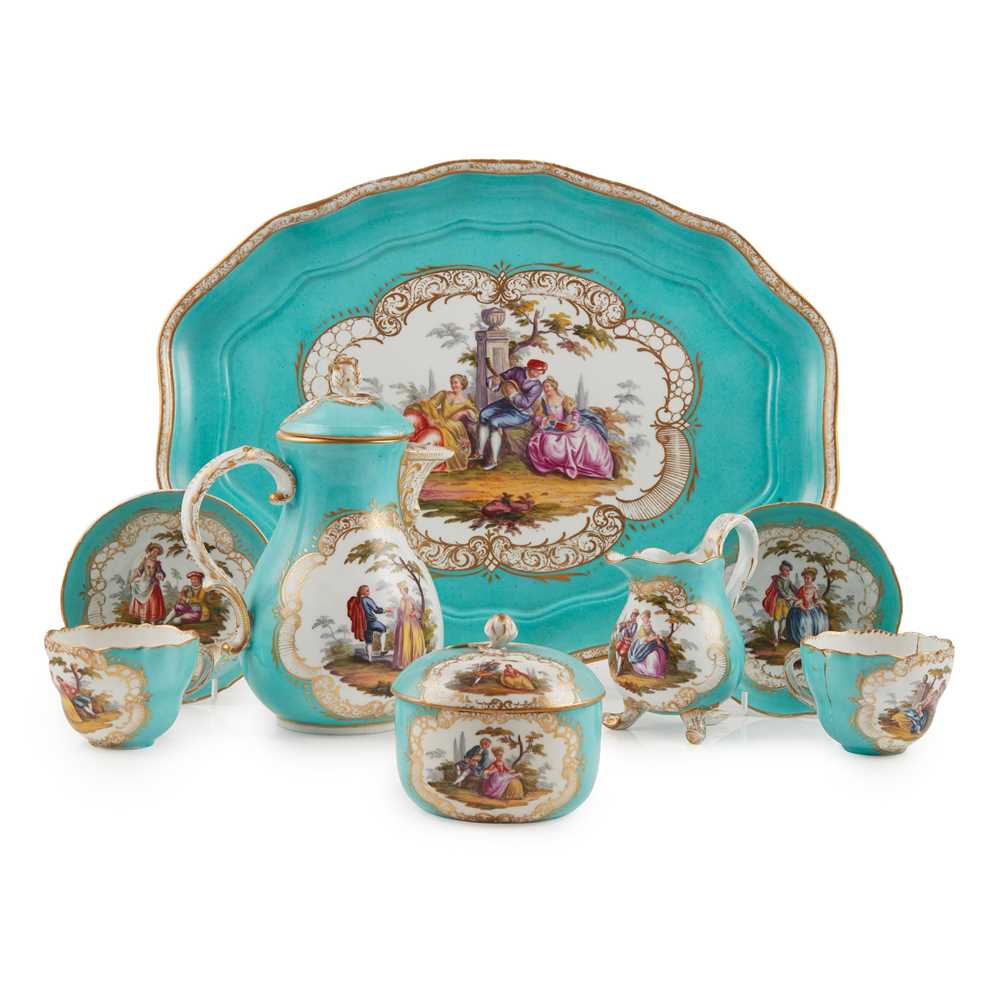 MEISSEN STYLE CABARET SET LATE 19TH