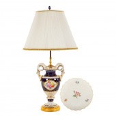 MEISSEN STYLE LAMP & MEISSEN D