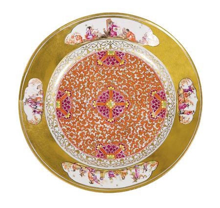 Meissen Style Porcelain Plate 	 