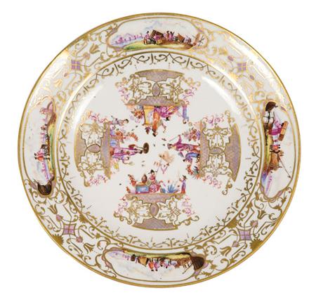 Meissen Style Porcelain Plate 	 