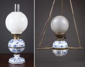 MEISSEN TABLE LAMP AND HANGING