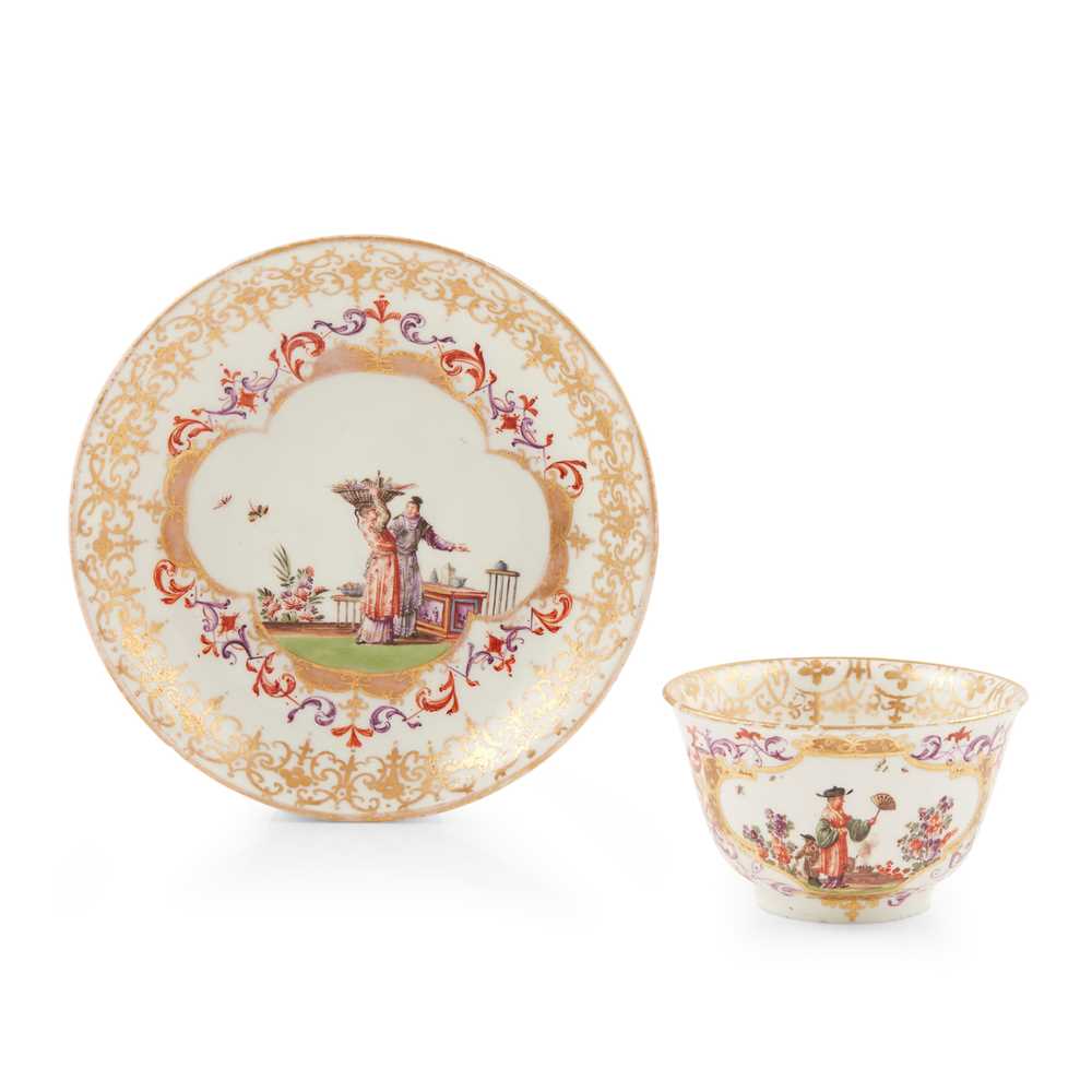 MEISSEN TEABOWL AND MATCHED