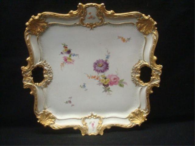 Meissen Tray with Handles and