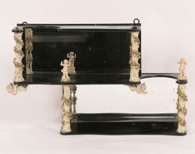 Meissen two tiered mirror shelf