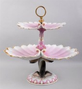 MEISSEN TWO-TIERED PORCELAIN S