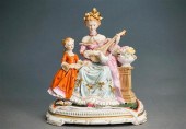 MEISSEN TYPE CERAMIC GROUP OF