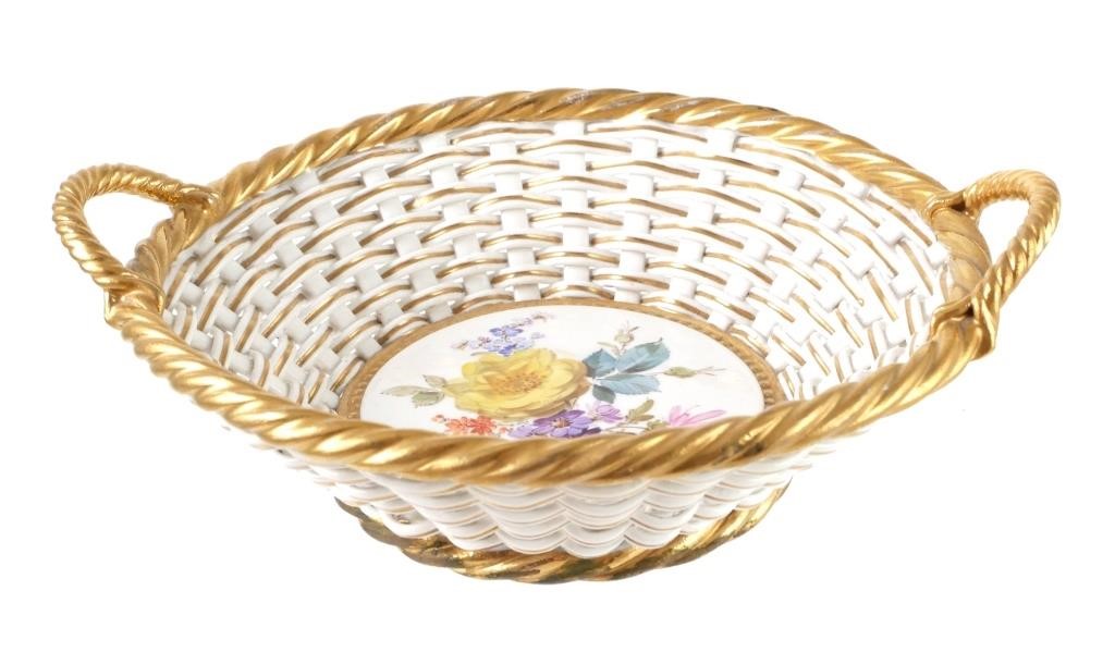 MEISSEN WOVEN PORCELAIN BASKET