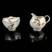 MEITO CREAMER AND SUGAR BOWL W
