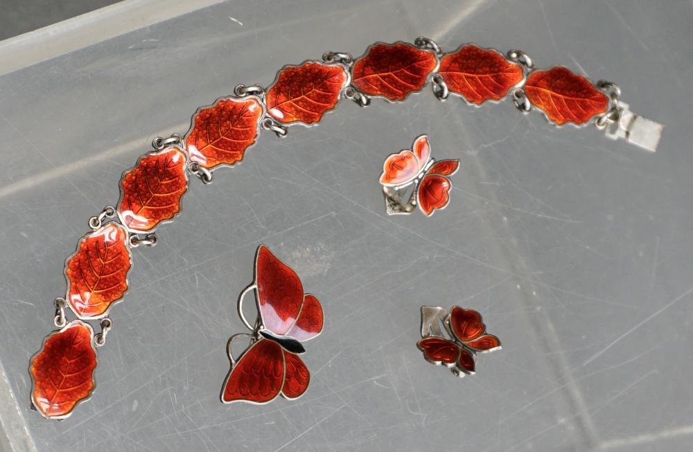 MEKA DANISH STERLING SILVER AND RED
