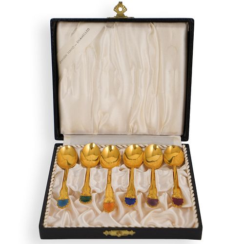 MEKA GILDED ENAMELED DEMITASSE