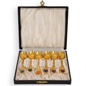 MEKA GILDED ENAMELED DEMITASSE