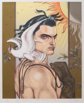 MEL ODOM LITHOGRAPH FALCON ECL