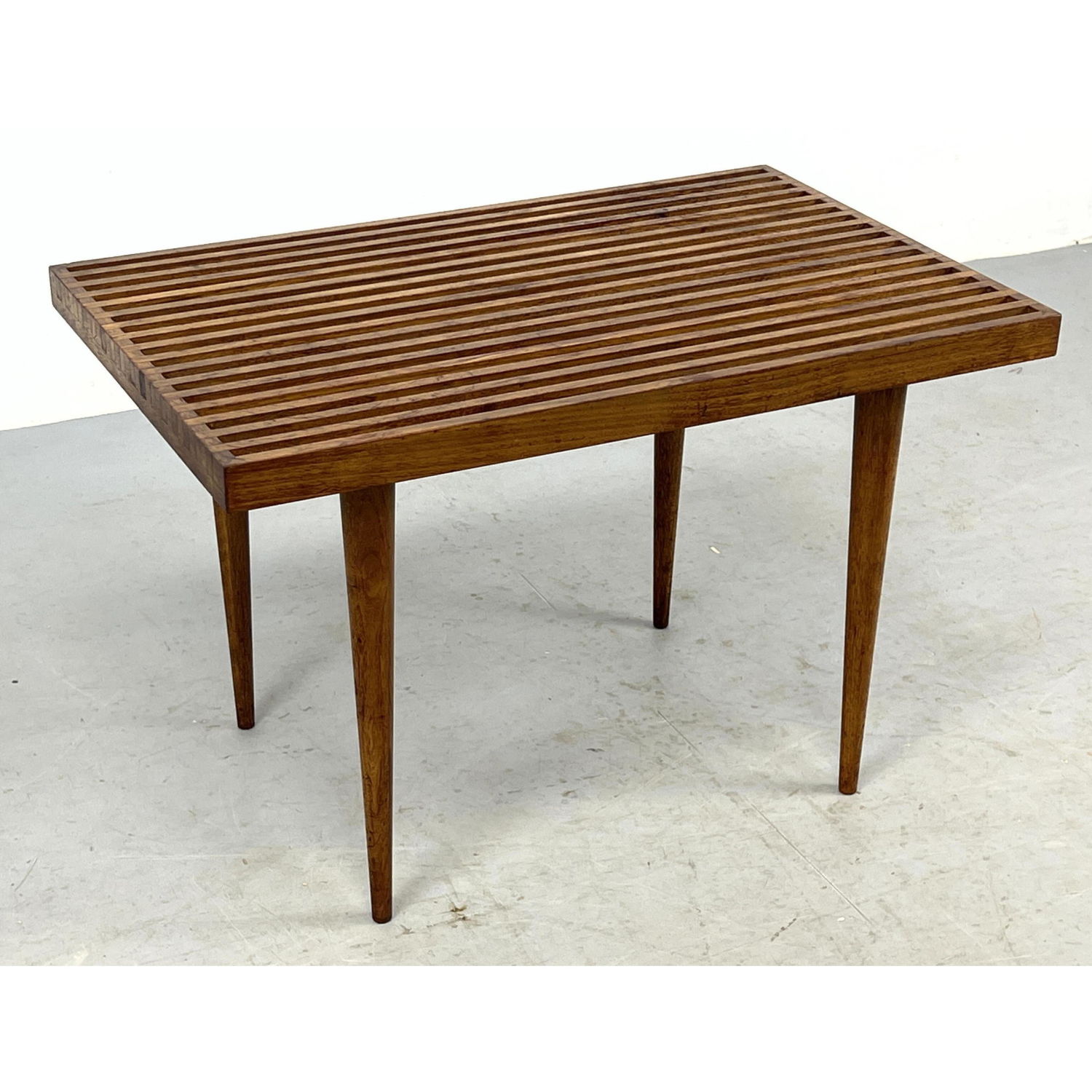 Mel Smilow Walnut Slat Bench Coffee