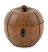 MELON-SHAPED FRUITWOOD TEA CAD
