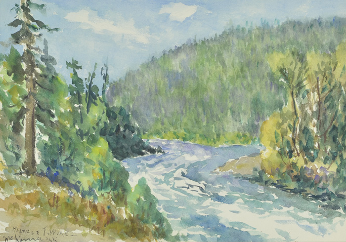 MELVILLE T. WIRE WATERCOLOR ON