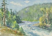 MELVILLE T. WIRE WATERCOLOR ON