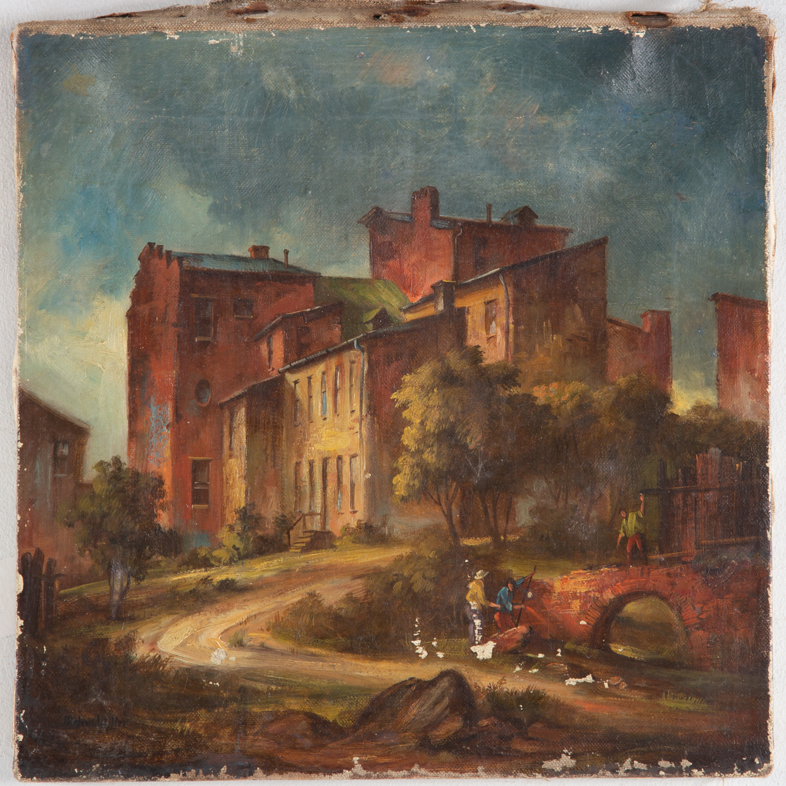 MELVIN MILLER. BALTIMORE SCENE, OIL