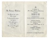 MEMORIAL CARD FROM THE FUNERAL