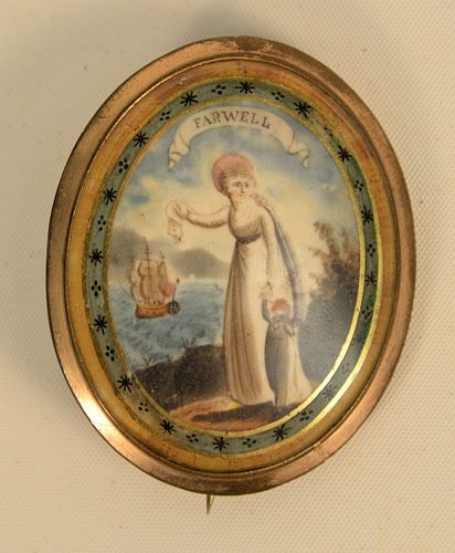 MEMORIAL PIN OF LADY AND CHILD