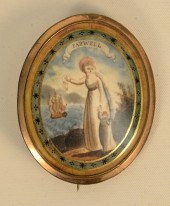 MEMORIAL PIN OF LADY AND CHILD