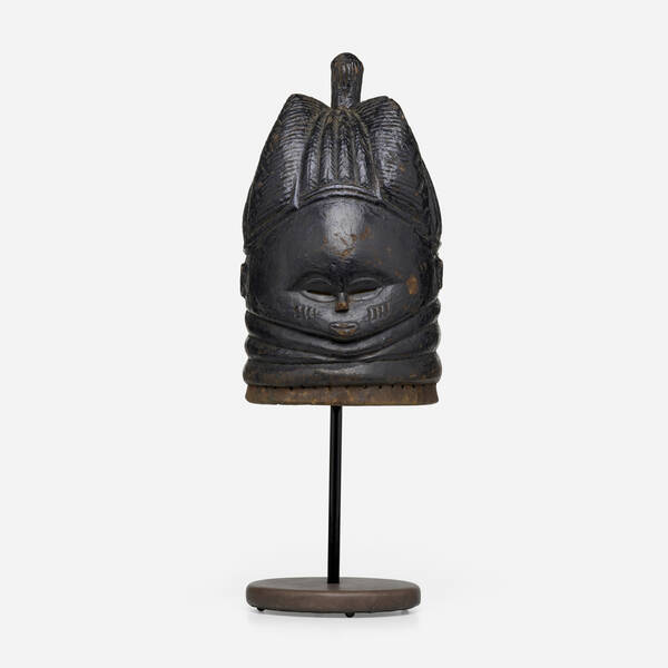 Mende artist. Sowei helmet mask.