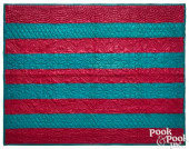 MENNONITE SATIN BAR QUILT, CA.