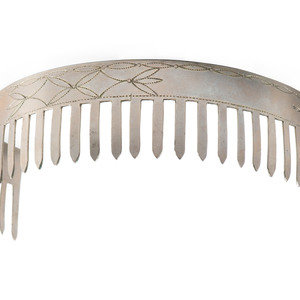 Menominee German Silver Hair Comb