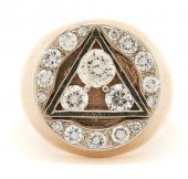 MEN'S 14K DIAMOND SIGNET RINGM