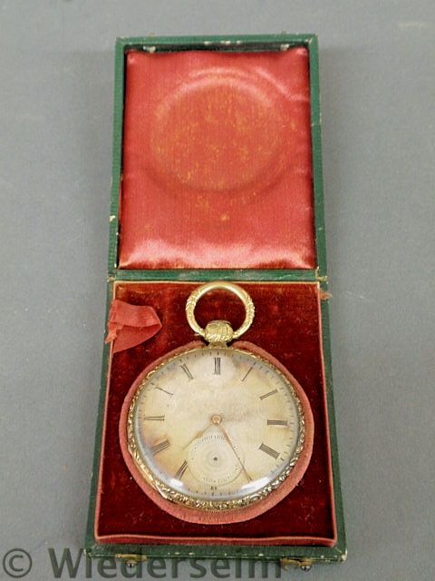 Men's 14k gold pocket watch the