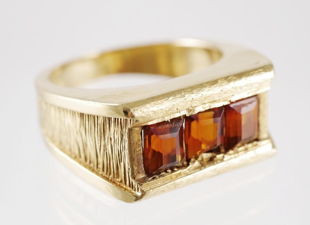 MEN'S 18K YELLOW GOLD & MADEIRA