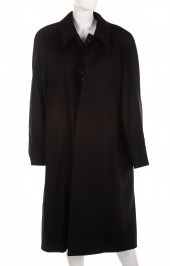 MEN'S BLACK CASHMERE COAT BY L