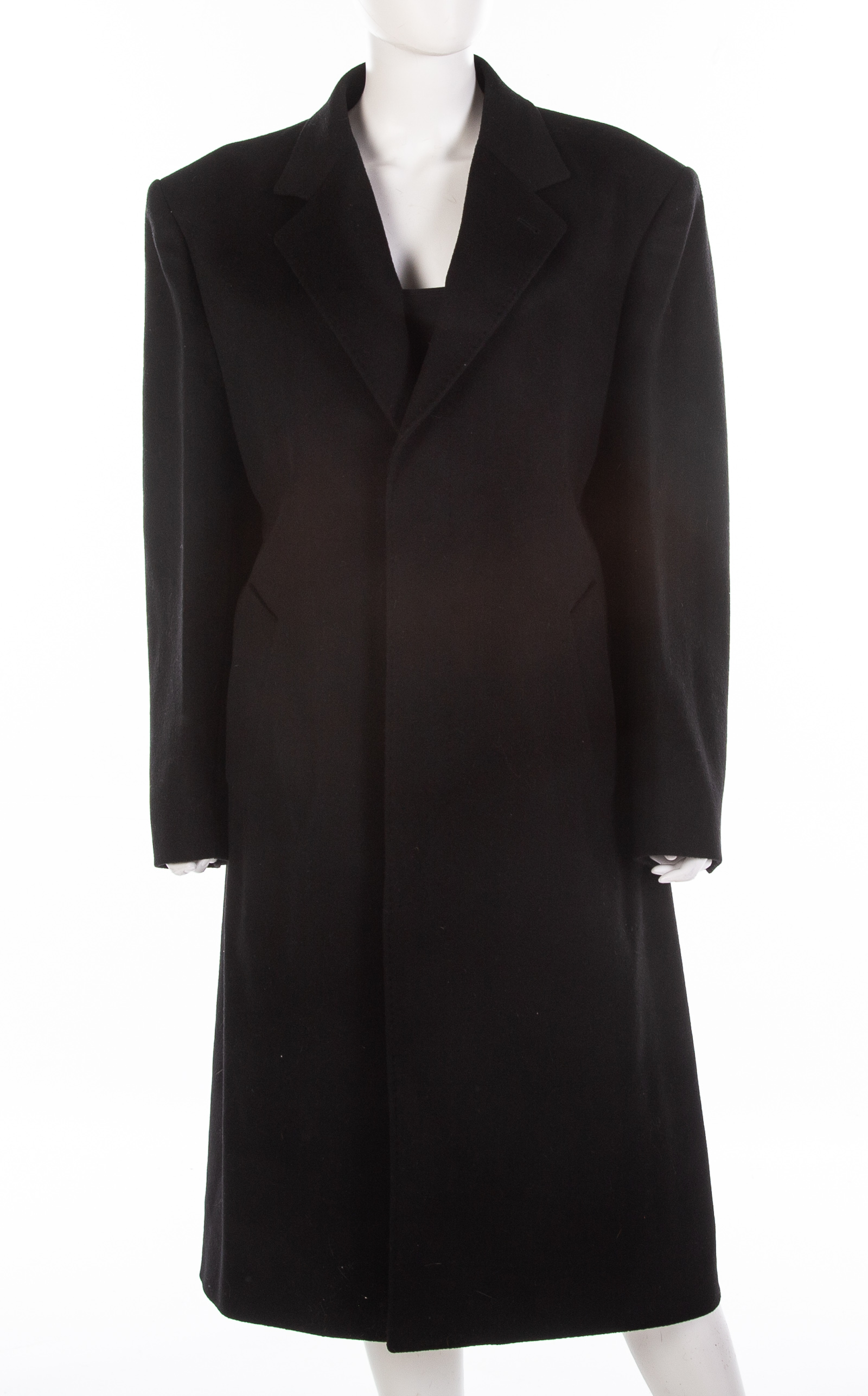 MEN'S BLACK WOOL AND CASHMERE