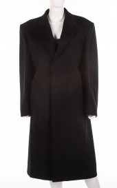 MEN'S BLACK WOOL AND CASHMERE