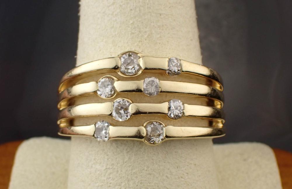 MEN'S DIAMOND AND FOURTEEN KARAT