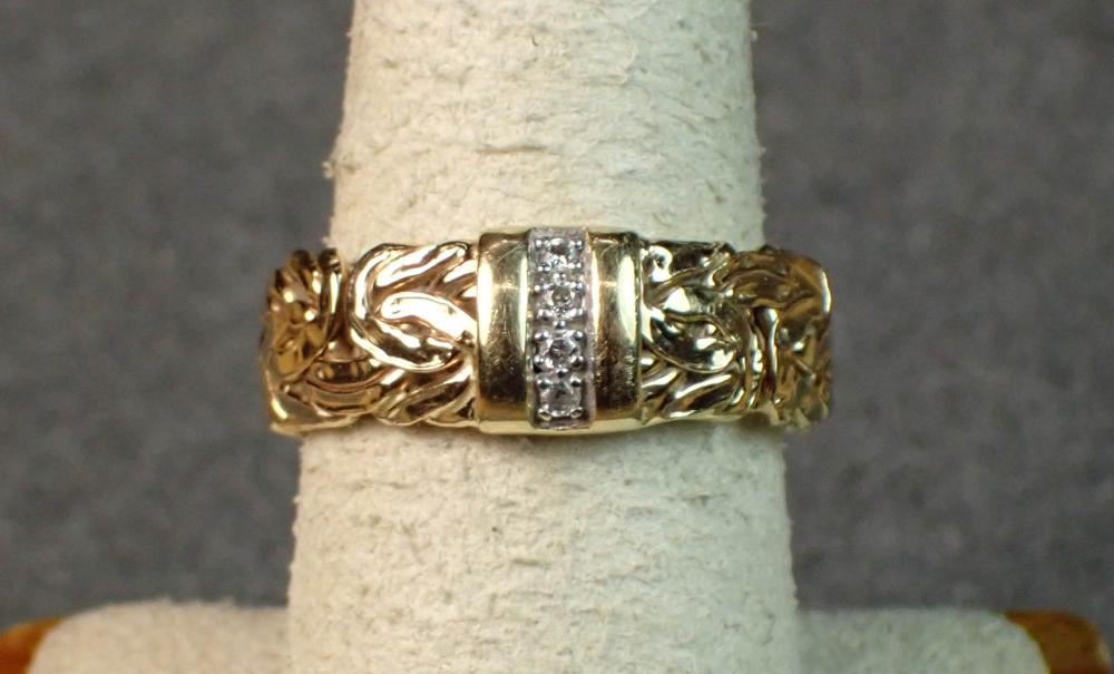 MEN'S DIAMOND AND FOURTEEN KARAT