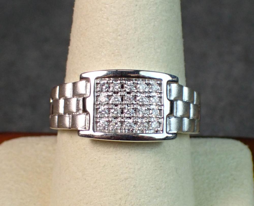 MEN'S DIAMOND AND WHITE GOLD